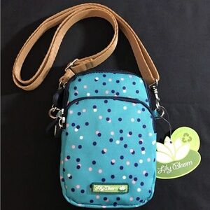 Lily Bloom Polka Dots crossbody shoulder small purse